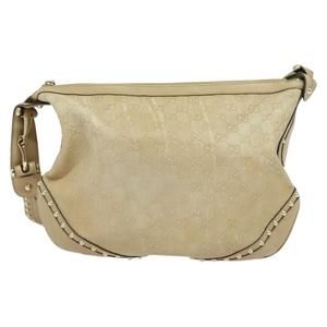 Gucci Guccissima Beige CANVAS, LEATHER shoulder